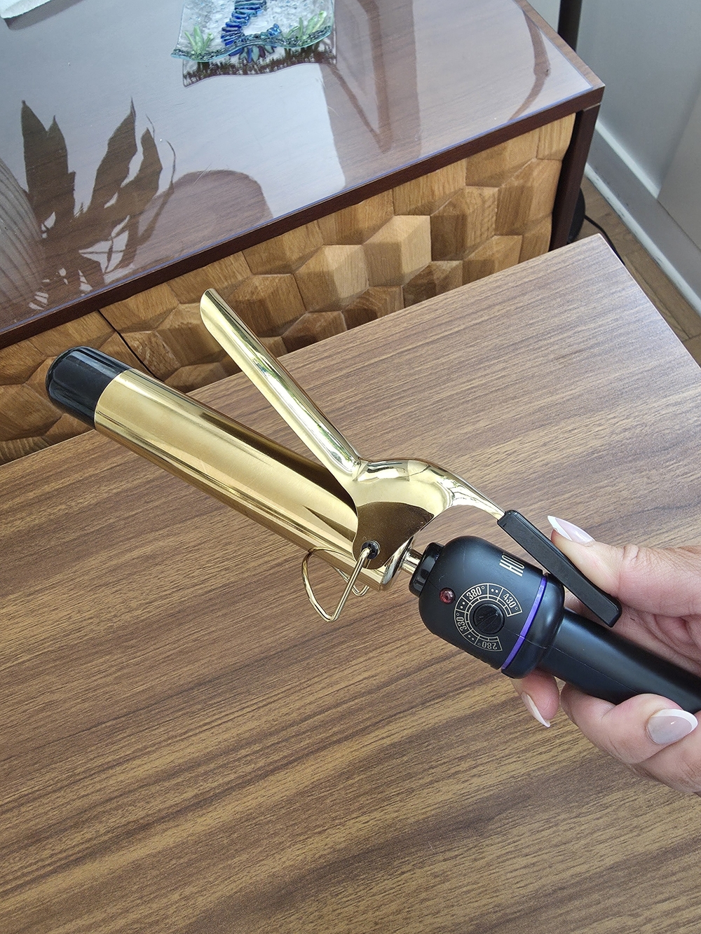 Gold Men’s Curling Iron - Professional Heat Styling Tool